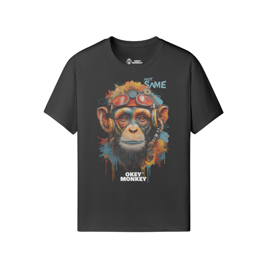 OKEY MONKEY NOT SAM- Camiseta unisex con cuello redondo y corte clásic