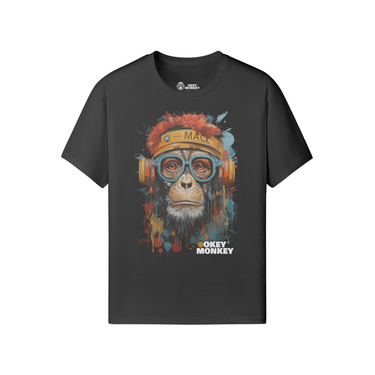 OKEY MONKEY MACK- Camiseta unisex con cuello redondo y corte clási